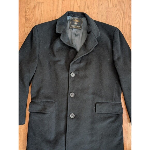 Vintage Hart Schaffner Marx Silver Trumpeter Mens Cashmere Overcoat Trench Coat - Picture 4 of 16